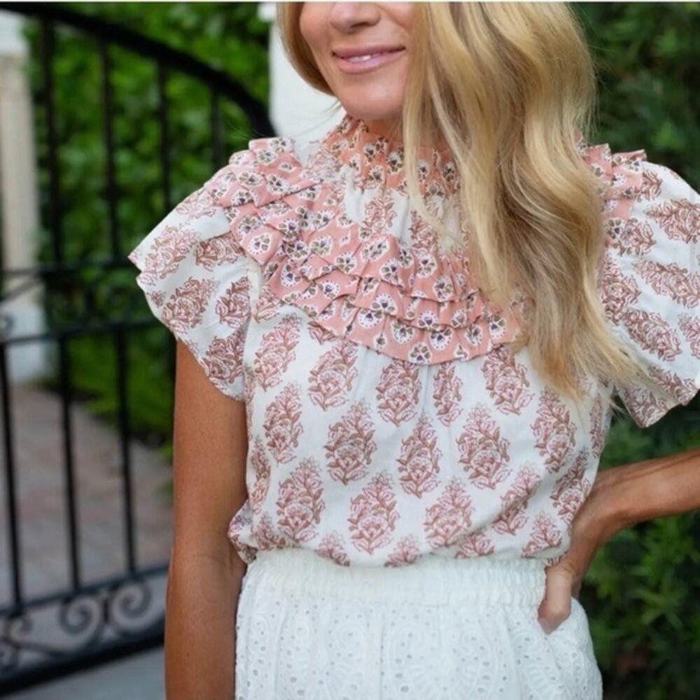 Marea High Neck Printed Top